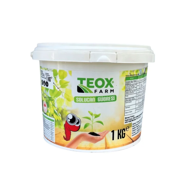 teoxfarm organik kati solucan gubresi 1 kg